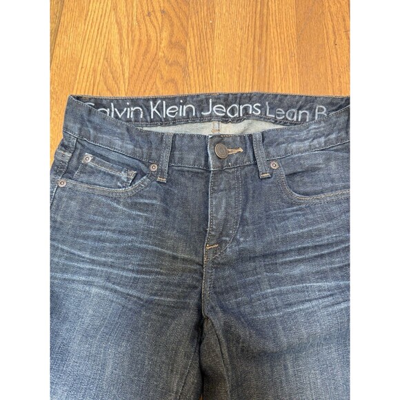 Women's Calvin Klein Lean Bootcut Dark Wash Stretch Blue Jeans Size 2 / 26 - Picture 10 of 12